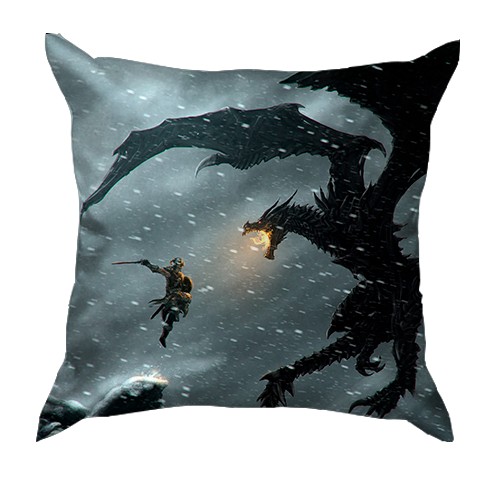 3D подушка TES V Skyrim - Dragon (вид спереди)