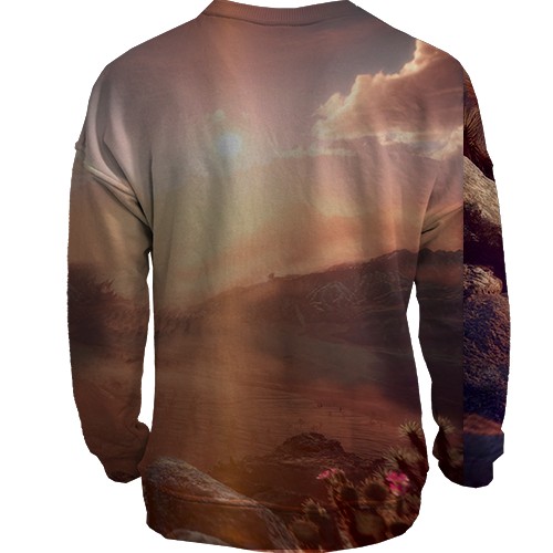 3D свитшот Horizon - Forbidden West (вид сзади)