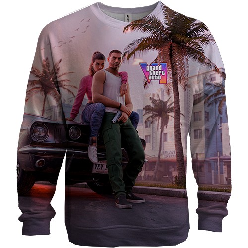 3D світшот GTA VI Miami (вид спереду)