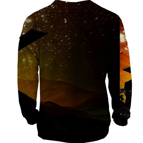 3D свитшот Donkey Kong Bananza (вид сзади)