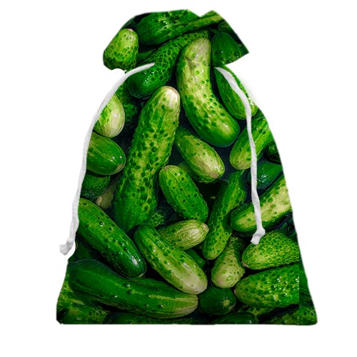 3D Подарочный мешочек Огурцы (вид сзади)