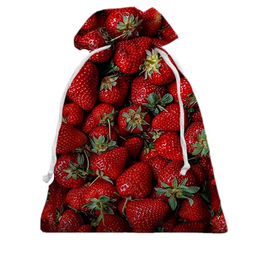 3D Подарочный мешочек Клубника (вид спереди)