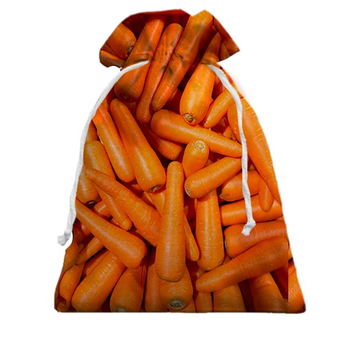 3D Подарочный мешочек Морковь (вид сзади)