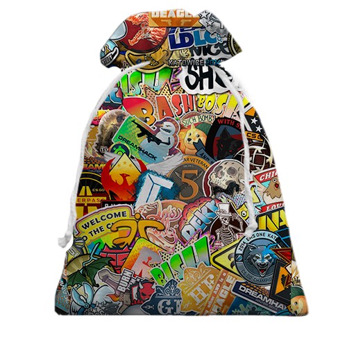 3D Подарунковий мішечок CS 2 - Sticker Bombing (вид ззаду)