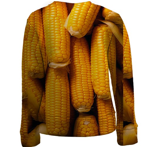 Детский 3D свитшот Кукуруза, качаны (вид сзади)