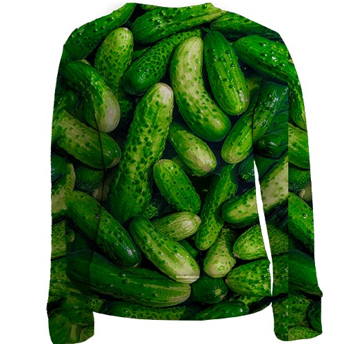 Дитячий 3D світшот Огірки (вид ззаду)