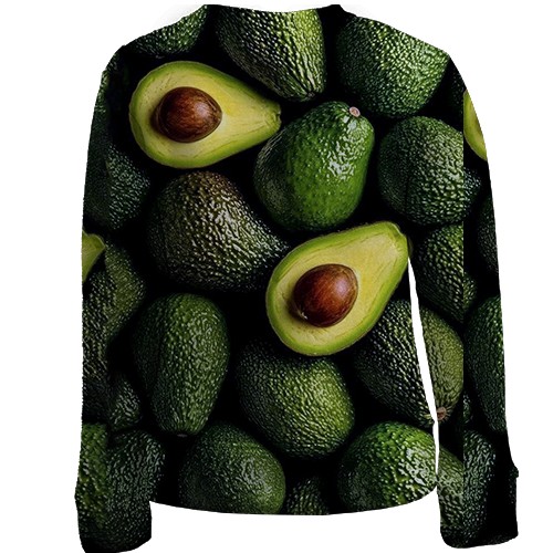 Дитячий 3D світшот Авокадо (вид ззаду)