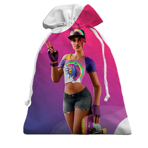 3D Подарунковий мішечок Fortnite - Beach Bomber Skin (вид спереду)