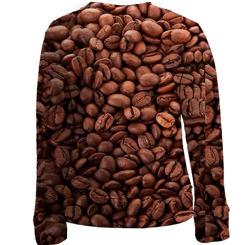 Дитячий 3D світшот Кавові зерна (вид ззаду)