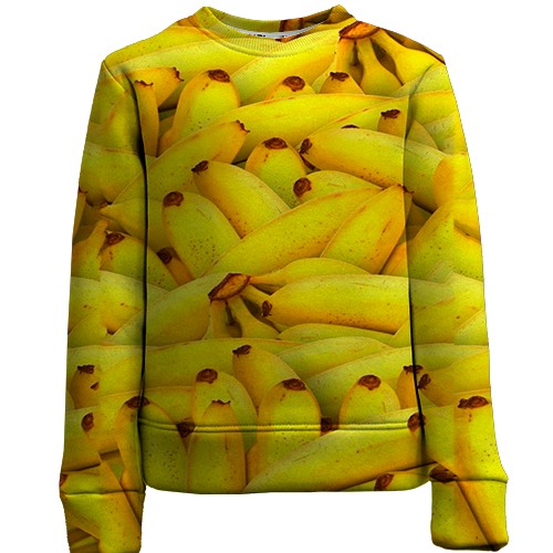 Дитячий 3D світшот Банани (вид спереду)