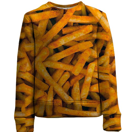 Детский 3D свитшот Картошка Фри (вид спереди)