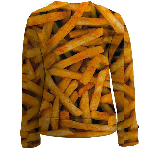 Детский 3D свитшот Картошка Фри (вид сзади)