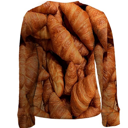 Детский 3D свитшот Круассаны (вид сзади)