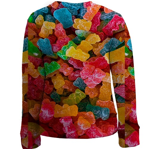 Дитячий 3D світшот Желейні ведмедики (вид ззаду)