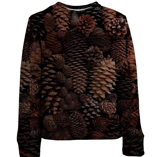 Дитячий 3D світшот Ялинові шишки (вид спереду)