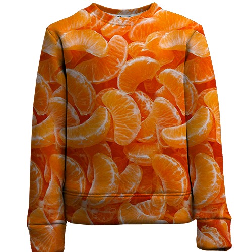 Детский 3D свитшот Мандаринки (вид спереди)