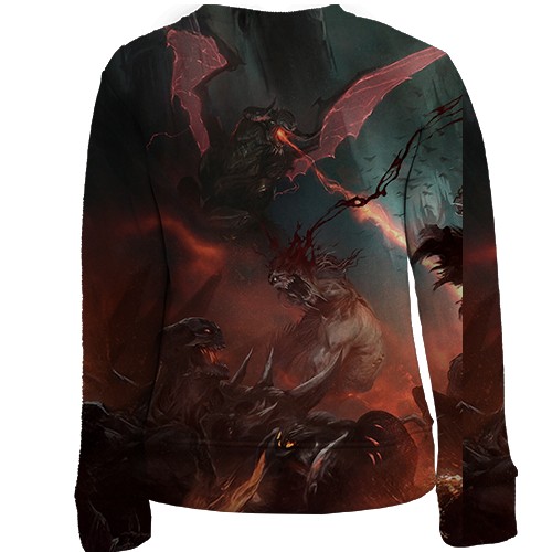 Дитячий 3D світшот DOOM "The Dark Ages" (вид ззаду)