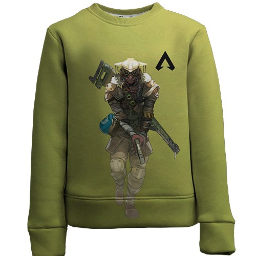 Детский 3D свитшот Бладхаунд - Apex Legends (вид спереди)