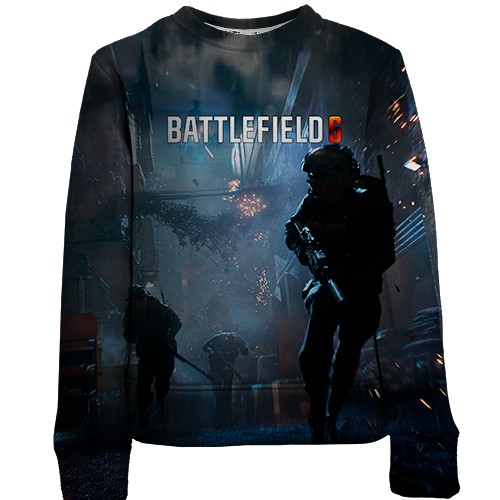 Детский 3D свитшот Battlefield 6 Ночная операция (вид спереди)