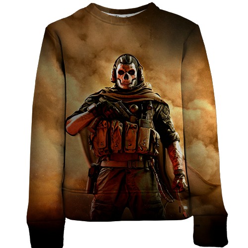 Дитячий 3D світшот Ghost - CoD (вид спереду)