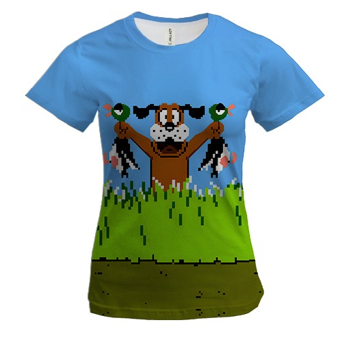 Жіноча 3D футболка Duck Hunt (вид спереду)