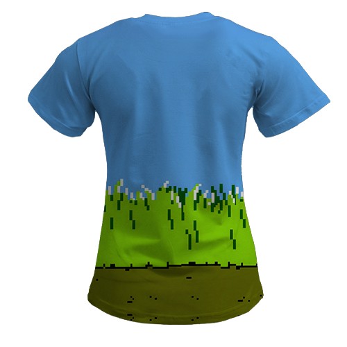 Жіноча 3D футболка Duck Hunt (вид ззаду)