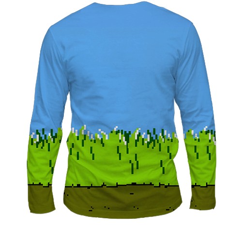 Чоловічий 3D лонгслів Duck Hunt (вид ззаду)