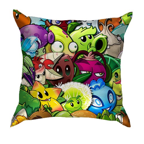 3D подушка Рослини проти зомбі (вид спереду)
