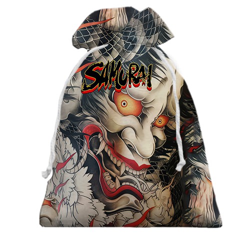 3D Подарунковий мішечок Самурай Oni - Yakuza (вид спереду)