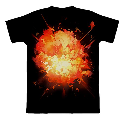 3D футболка Chicken Gun (вид сзади)