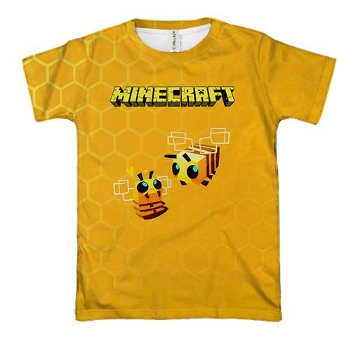 3D футболка Minecraft бджоли (вид спереду)