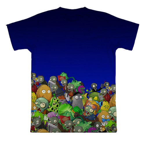 3D футболка Plants vs zombies (вид ззаду)