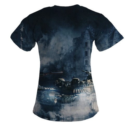 Женская 3D футболка Battlefield VI (вид сзади)