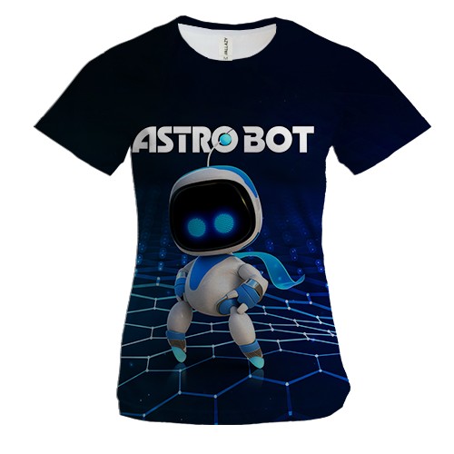 Жіноча 3D футболка Astro Bot (вид спереду)