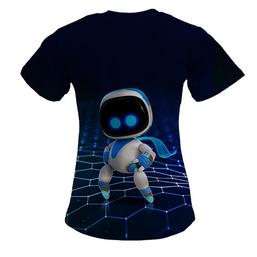 Жіноча 3D футболка Astro Bot (вид ззаду)