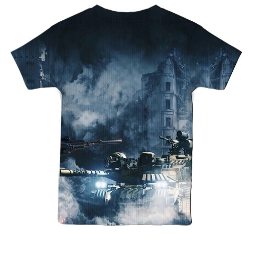 Детская 3D футболка Battlefield VI (вид сзади)