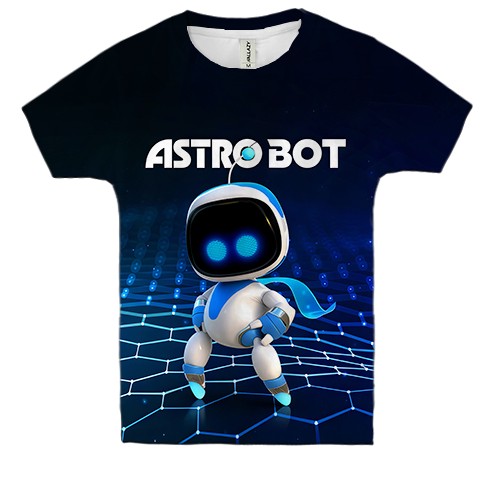 Дитяча 3D футболка Astro Bot (вид спереду)