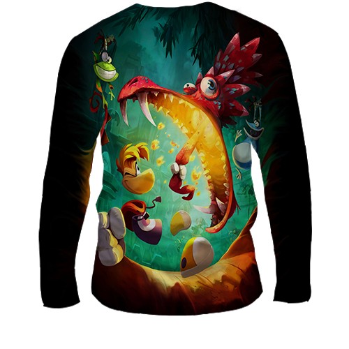 Чоловічий 3D лонгслів Rayman Legend (вид ззаду)