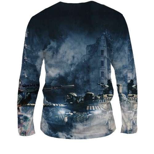 Мужской 3D лонгслив Battlefield VI (вид сзади)