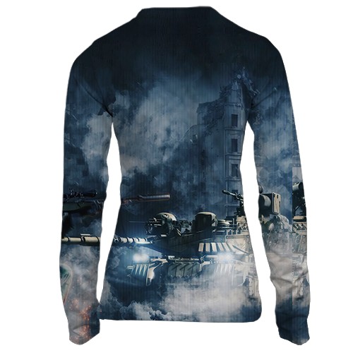 Женский 3D лонгслив Battlefield VI (вид сзади)