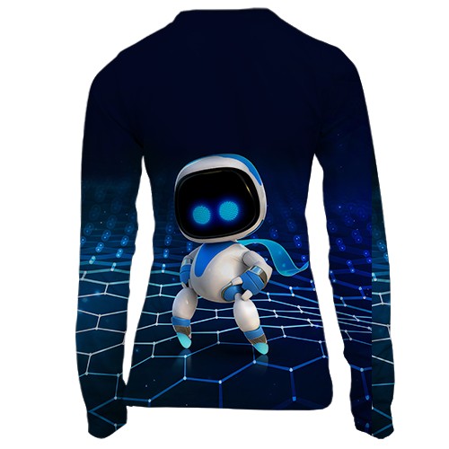 Жіночий 3D лонгслів Astro Bot (вид ззаду)