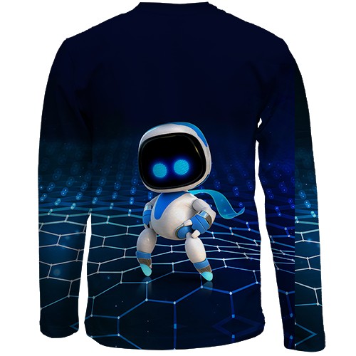 Дитячий 3D лонгслів Astro Bot (вид ззаду)