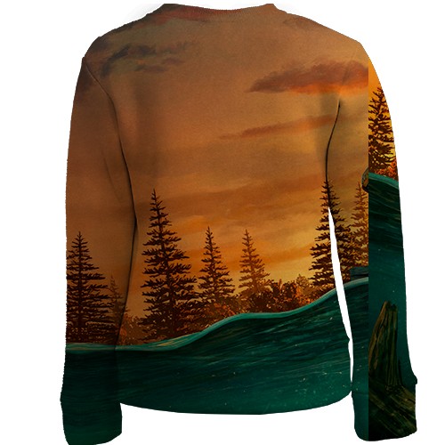 Детский 3D свитшот Fallout 76 - Gone Fission (вид сзади)