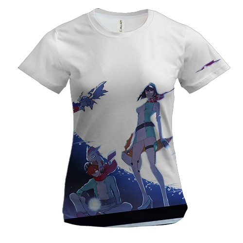 Женская 3D футболка Digimon Story Time Stranger (вид спереди)