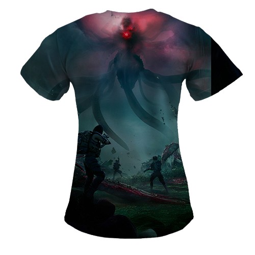 Жіноча 3D футболка Once Human (вид ззаду)