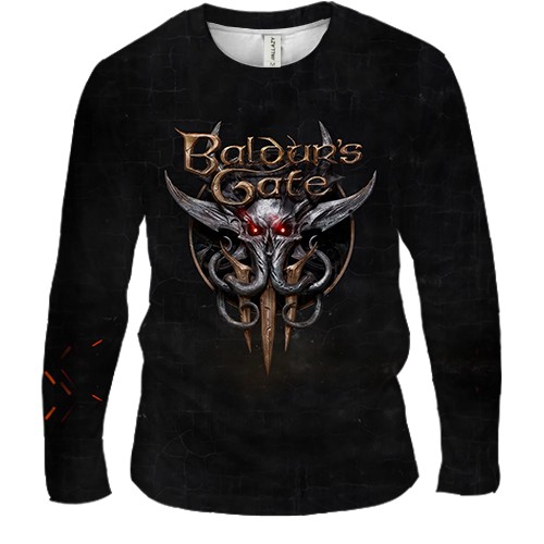 Чоловічий 3D лонгслів Baldur`s Gate 3 (вид спереду)