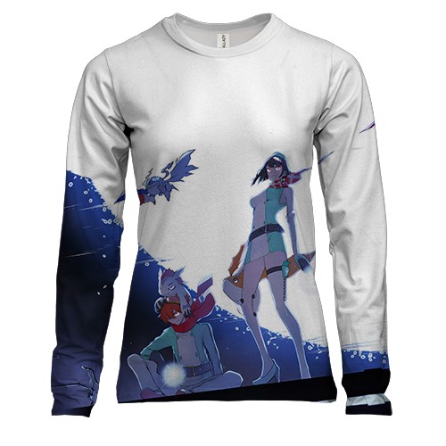 Женский 3D лонгслив Digimon Story Time Stranger (вид спереди)
