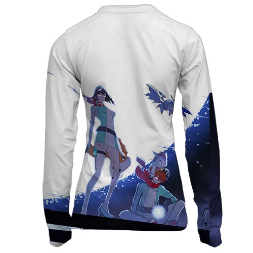 Женский 3D лонгслив Digimon Story Time Stranger (вид сзади)