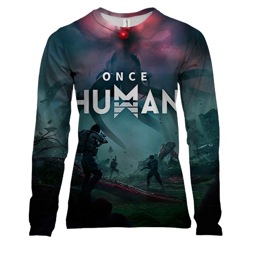 Женский 3D лонгслив Once Human (вид спереди)