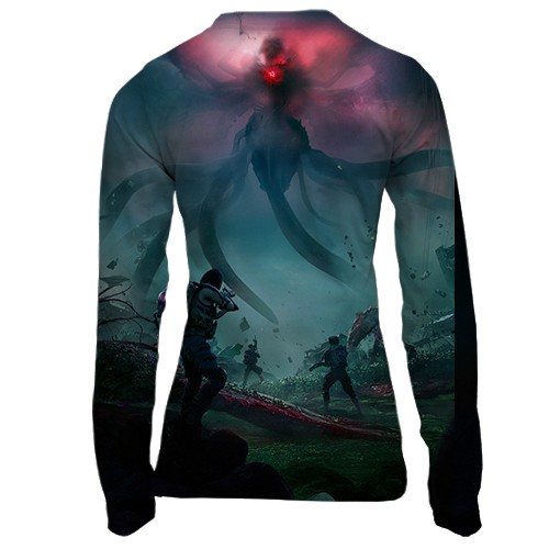 Женский 3D лонгслив Once Human (вид сзади)